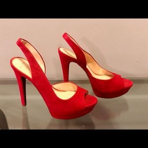 Jessica Simpson Red stiletto sling backs